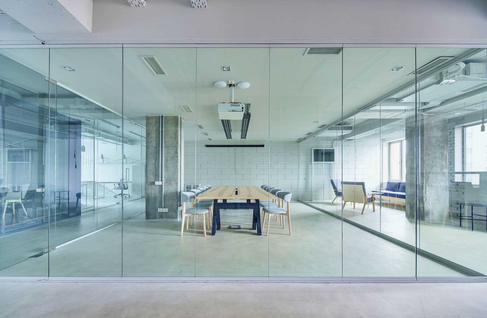 Consider FloortoCeiling Glass Partitions